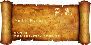 Pertl Martin névjegykártya